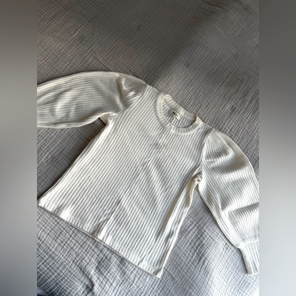 Madewell Bubble Sleeve Knit Sweater